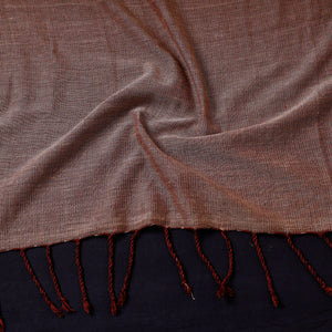 Brown - Mangalagiri Handloom Cotton Stole with Tassels