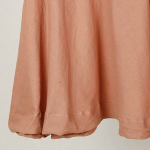 Brown - Plain Handloom Jhiri Cotton Wrap Around Skirt