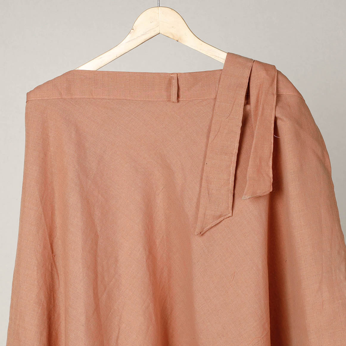 Brown - Plain Handloom Jhiri Cotton Wrap Around Skirt