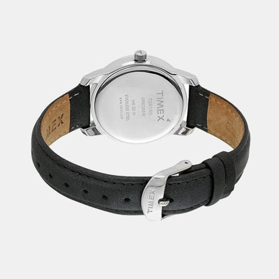 Fashion Women Quartz Silver Dial Analog Leather Watch T2N150