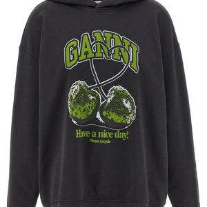 Ganni Basic Jersey Cherry Hoodie