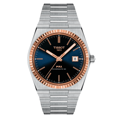 Tissot T-Gold Black & Blue Dial Men 40mm