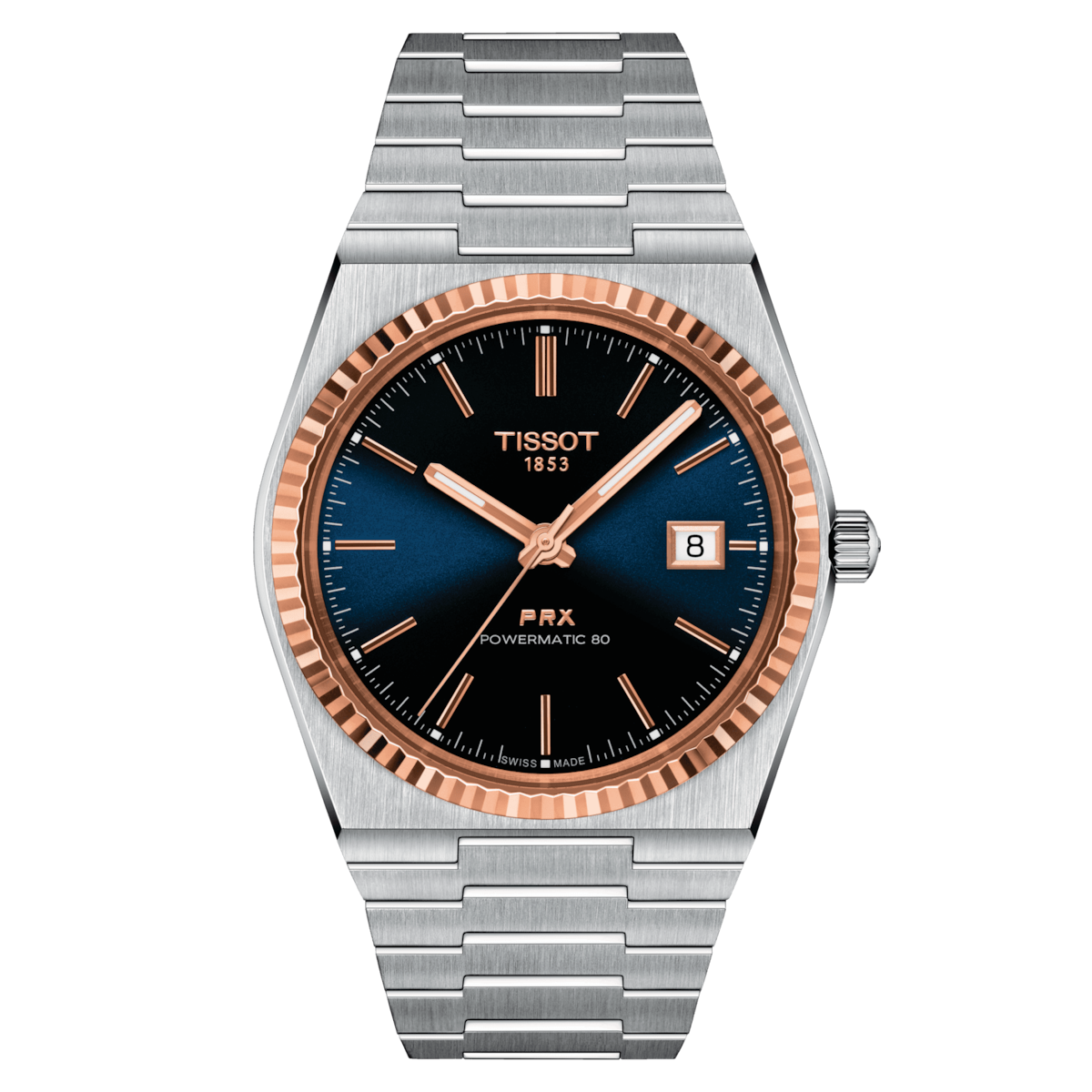Tissot T-Gold Black & Blue Dial Men 40mm