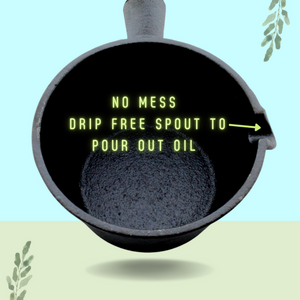 Trilonium Cast Iron 11 cm Tadka Pan | Gas & Induction Compatible | Silver