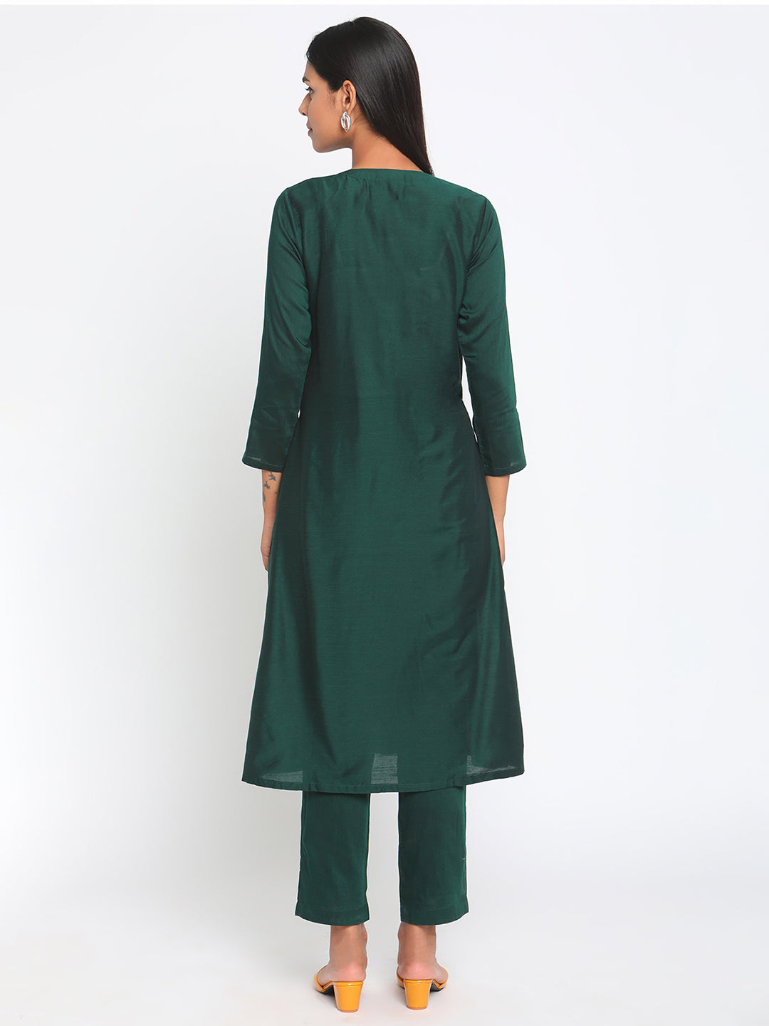 Green Silk Angrakha Set | Relove