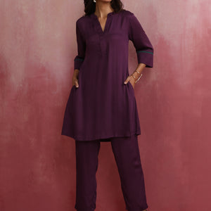 trueBrowns Purple Modal Co-ord Set