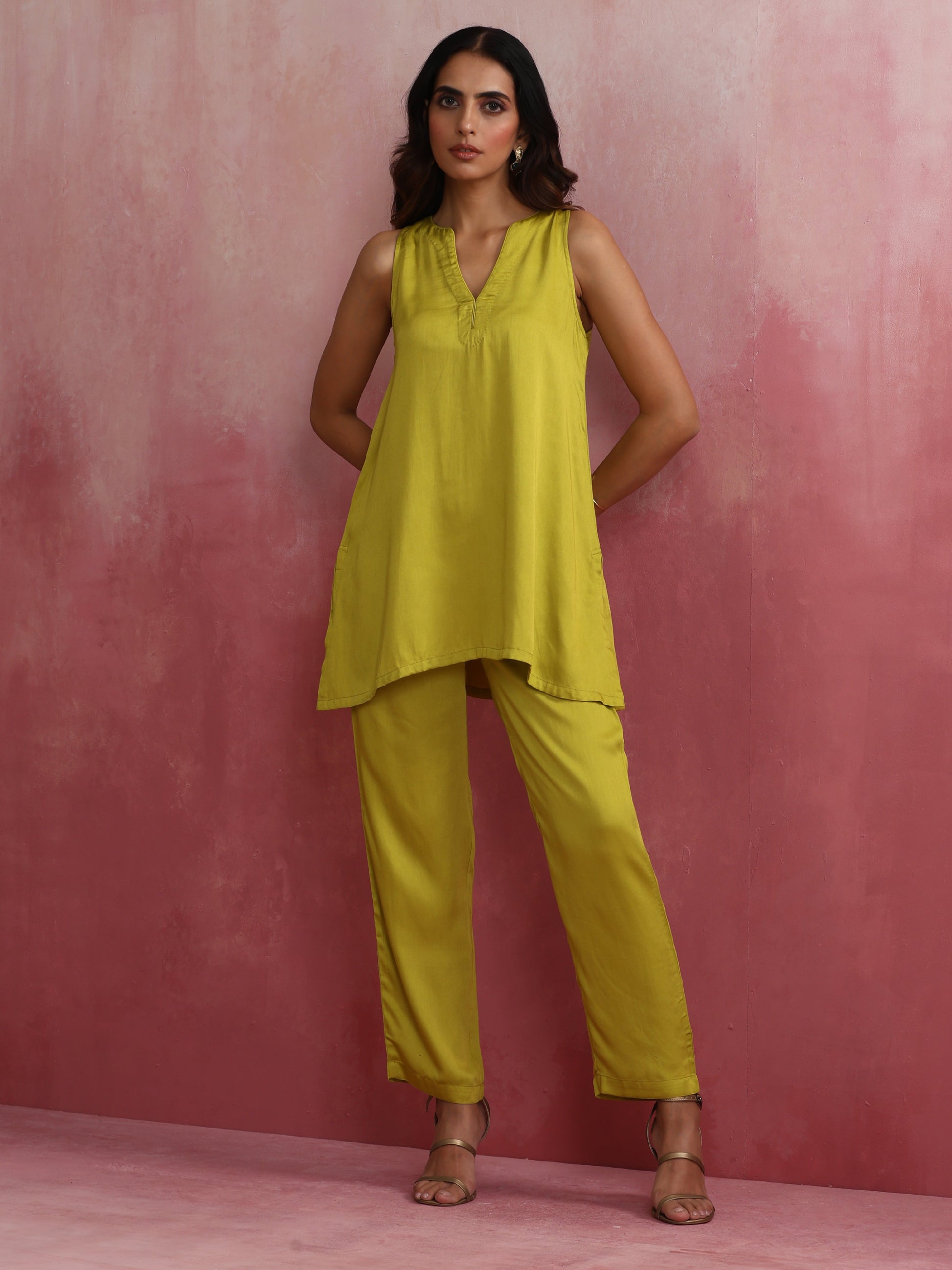 trueBrowns Lime Green Short Co-ord set