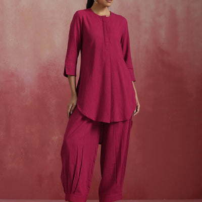 trueBrowns Magenta Cotton Co-ord set