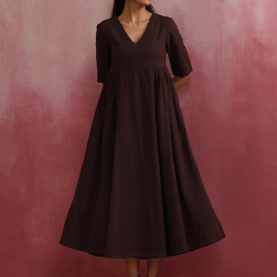 trueBrowns Cola Cotton Dobby Dress