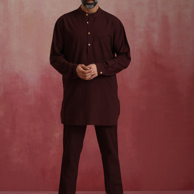 trueBrowns Men's Cola Cotton Co-ord set
