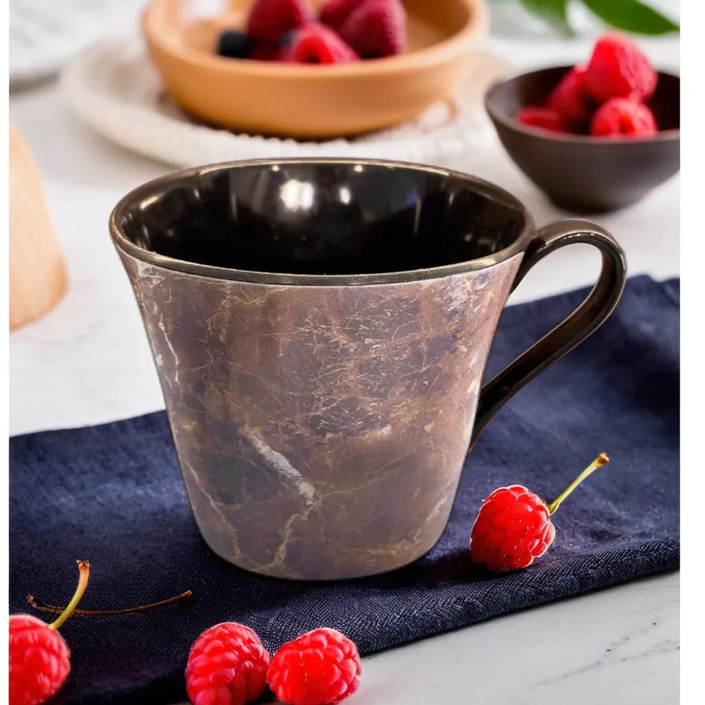 Terraware Melamine Milk Mug | Brown Marble | 1 Pc