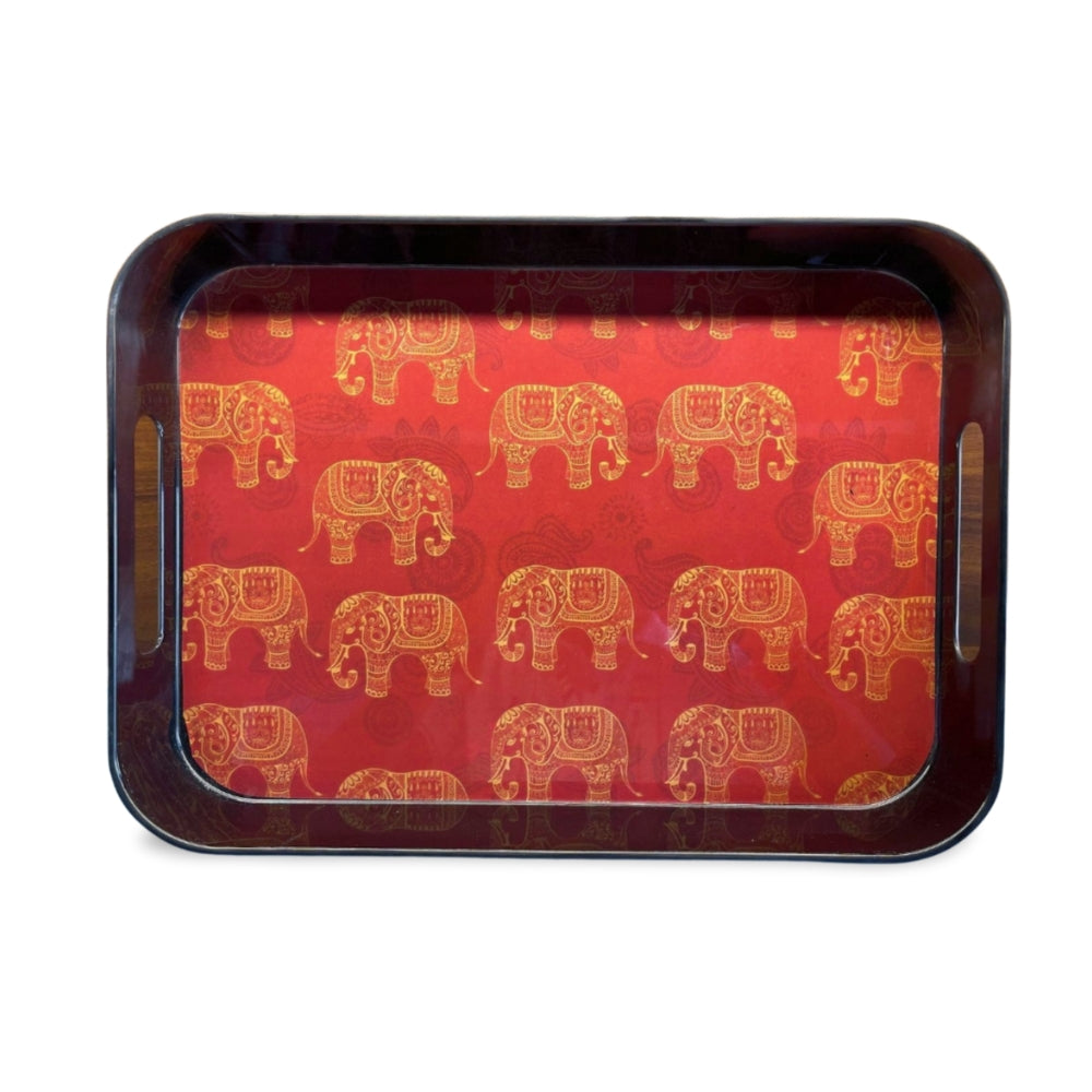 Terraware Melamine Red Elia Bed Tray | 1 Pc