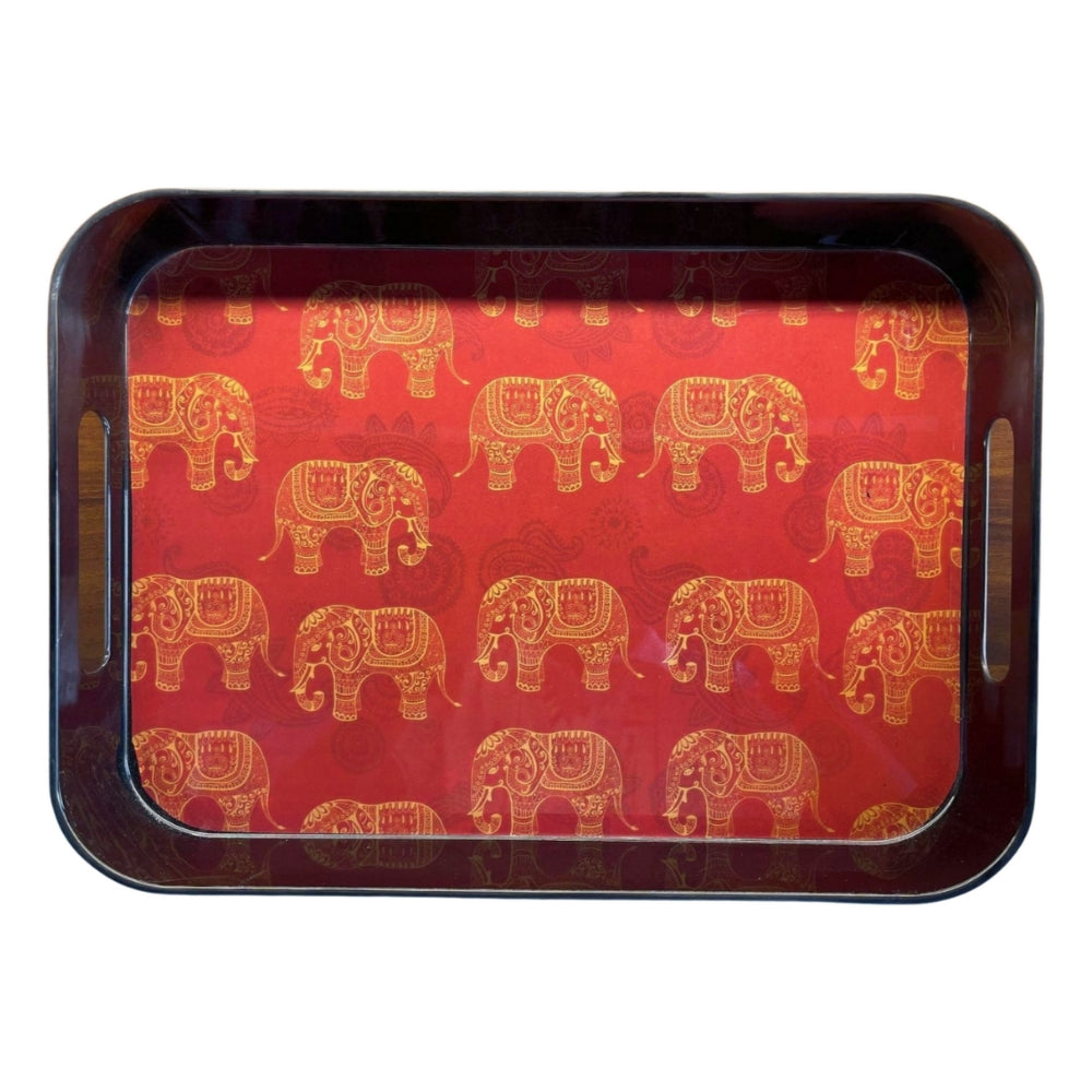 Terraware Melamine Red Elia Bed Tray | 1 Pc