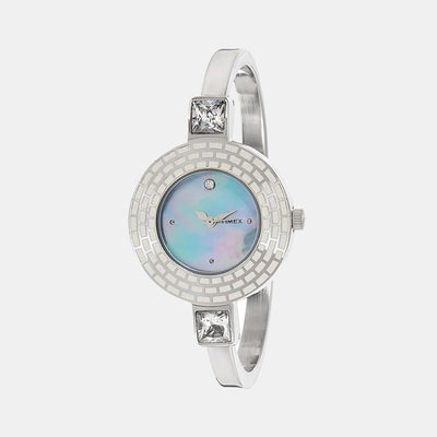 Bangled Women Quartz Mother Of Pearl Dial Analog Stainless Steel Watch TI000N30300
