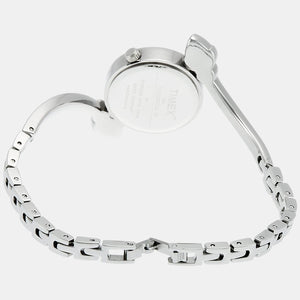 Bangled Women Quartz Silver Dial Analog Stainless Steel Watch TI000N80600