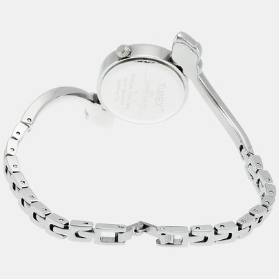 Bangled Women Quartz Silver Dial Analog Stainless Steel Watch TI000N80600