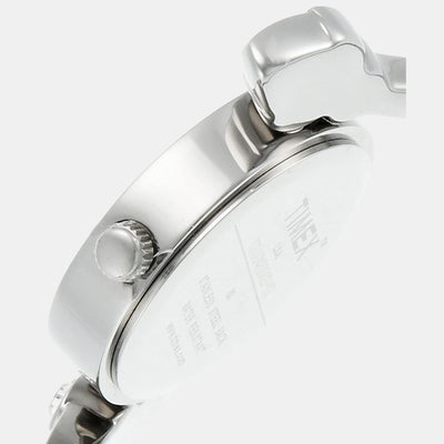 Bangled Women Quartz Silver Dial Analog Stainless Steel Watch TI000N80600