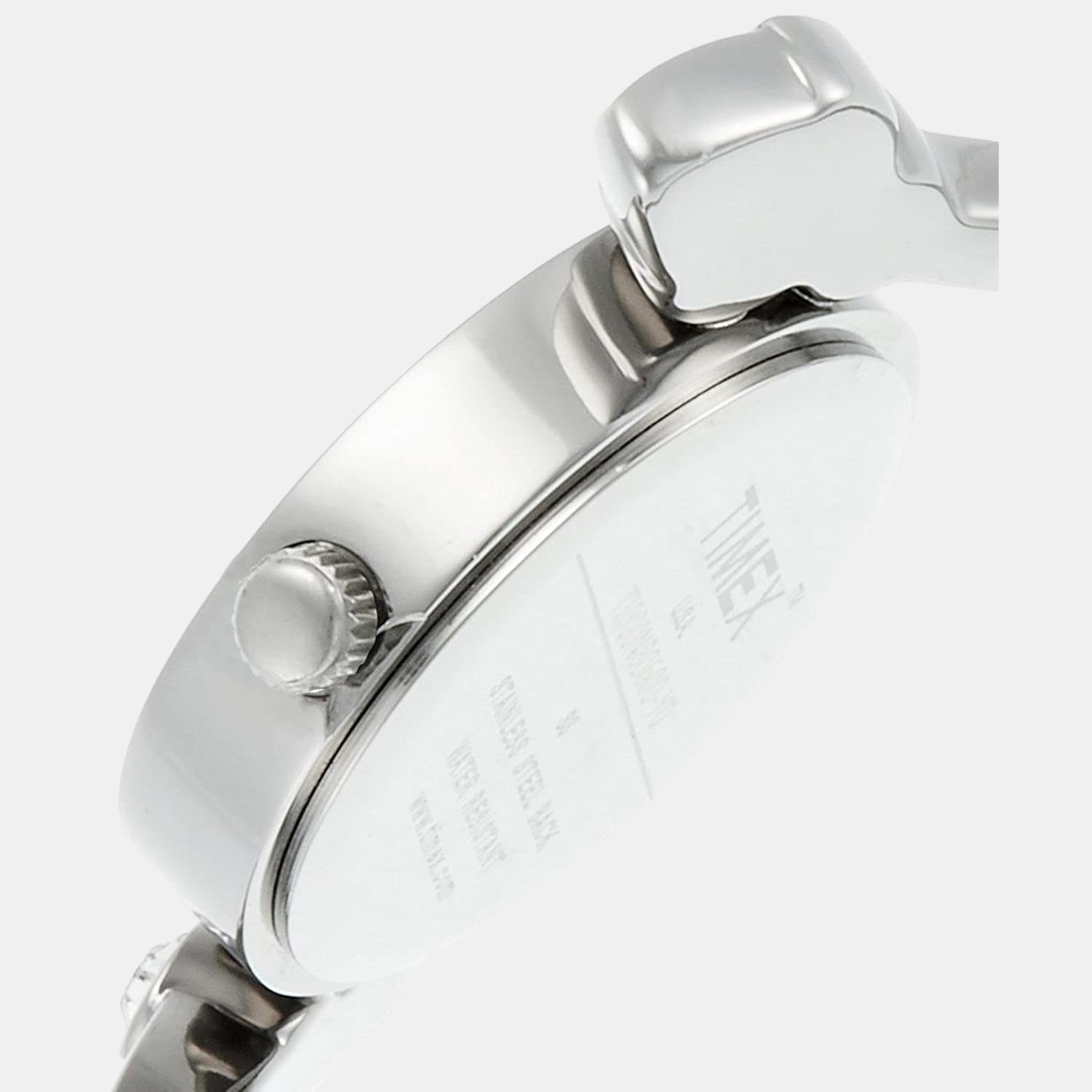 Bangled Women Quartz Silver Dial Analog Stainless Steel Watch TI000N80600