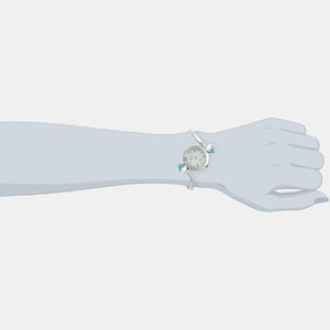 Bangled Women Quartz Silver Dial Analog Stainless Steel Watch TI000N80600