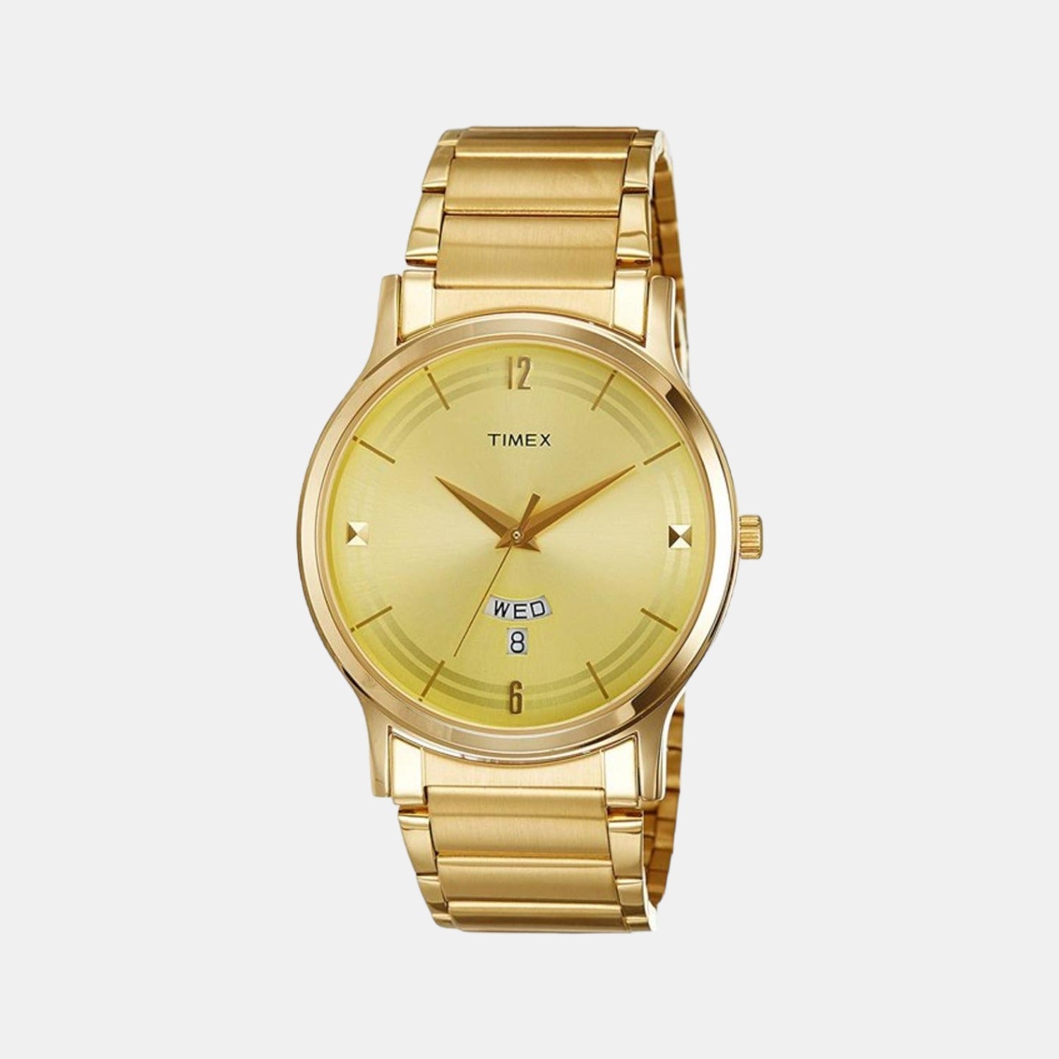 Classics Men Quartz Gold Dial Analog Stainless Steel Watch TI000R421