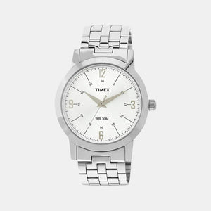 Classics Men Quartz Silver Dial Analog Stainless Steel Watch TI000T10400