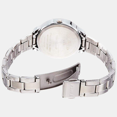 Fashion Women Quartz Purple Dial Analog Stainless Steel Watch TI000T60200