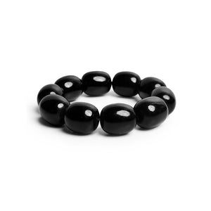 Black Stone Stretchable Bracelet by Bamboo Tree Jewels