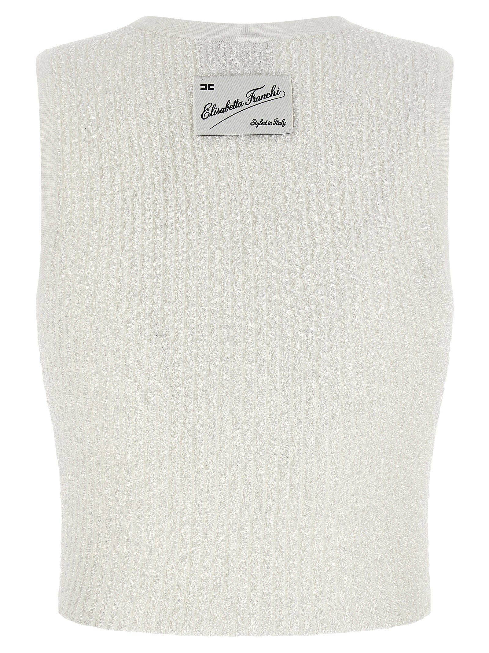 Elisabetta Franchi Ribbed Crop Top