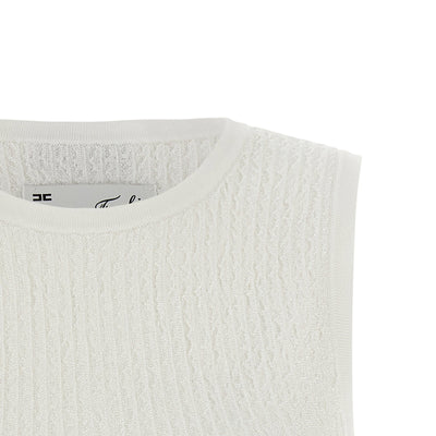 Elisabetta Franchi Ribbed Crop Top