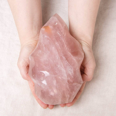 Rose Quartz Flame Crystals