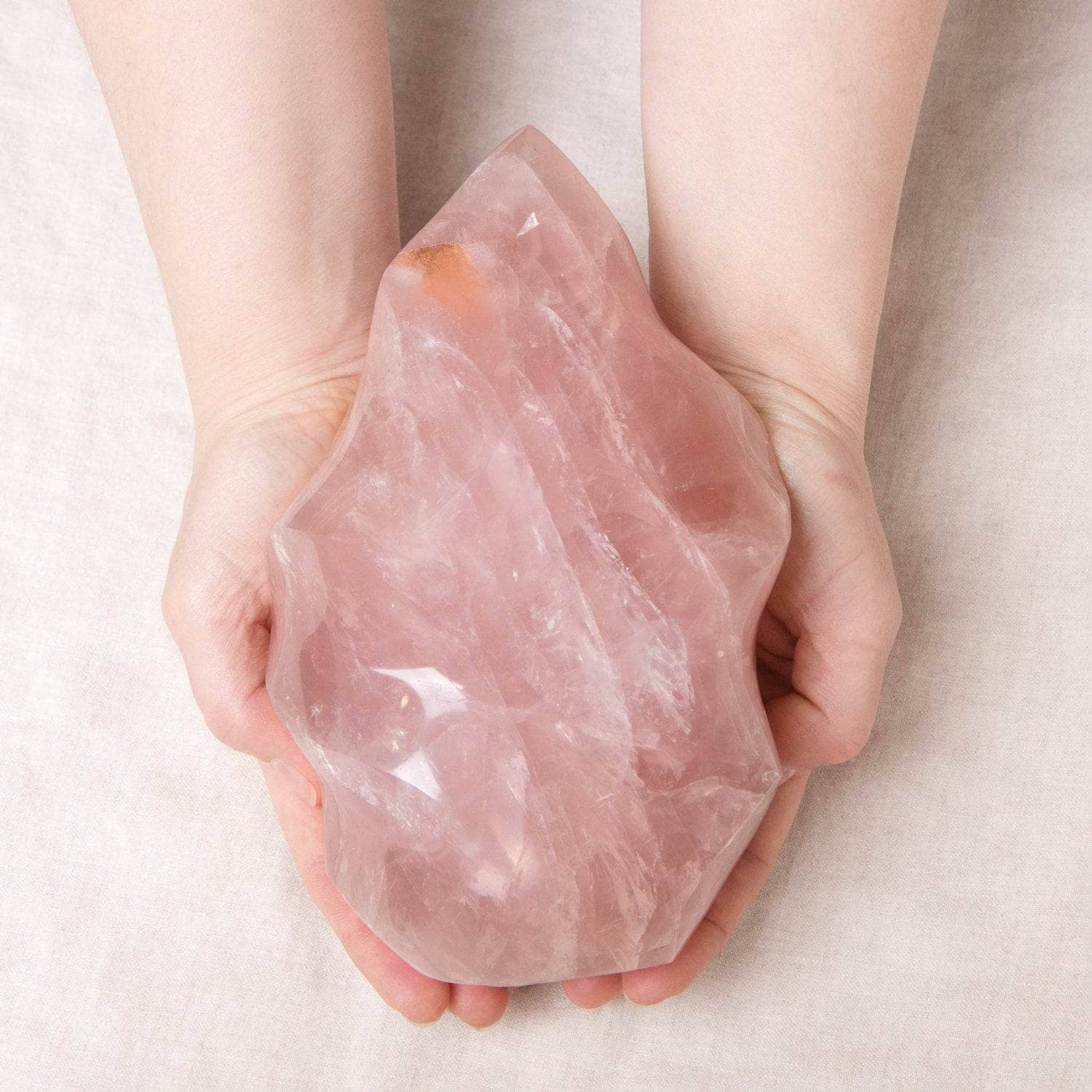 Rose Quartz Flame Crystals
