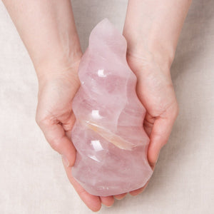 Rose Quartz Flame Crystals
