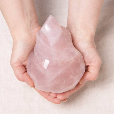 Rose Quartz Flame Crystals