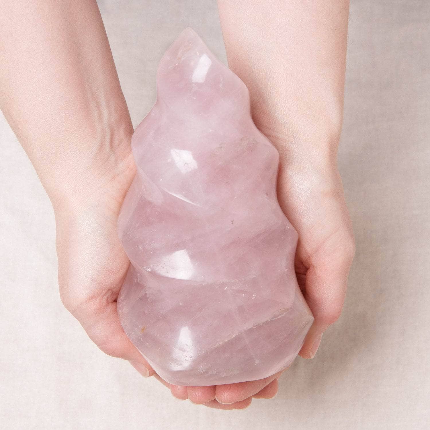 Rose Quartz Flame Crystals