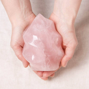 Rose Quartz Flame Crystals
