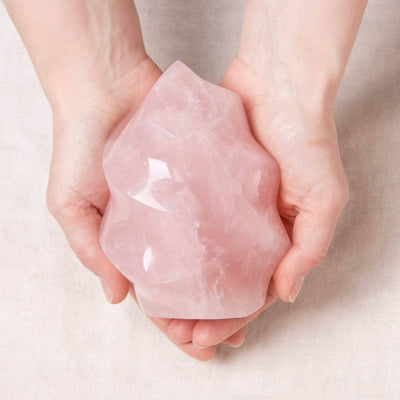 Rose Quartz Flame Crystals