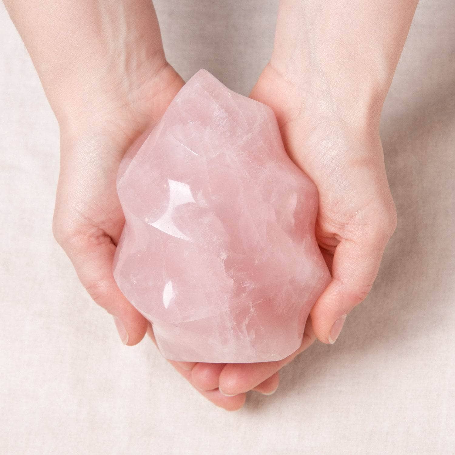 Rose Quartz Flame Crystals