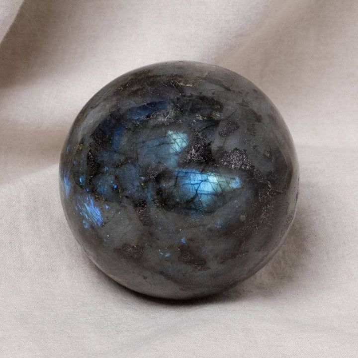 Labradorite Blue Flame Sphere with Tripod - 1 of a Kind