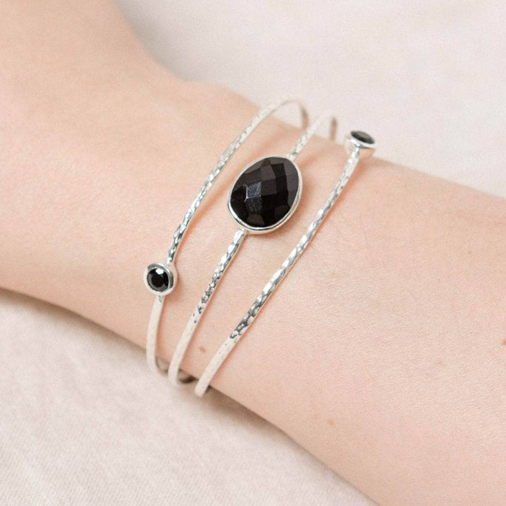 Black Tourmaline Golden or Silver Bracelet