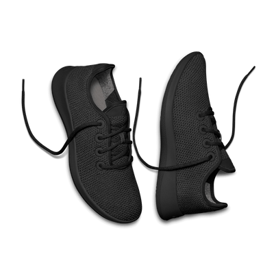 Women's Tree Runners - Jet Black (Black Sole)