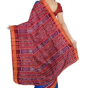Cupper Sulphate Mayur Chandrika Odisha Ikat Khandua Silk Saree