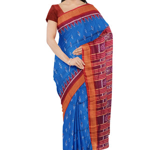 Cupper Sulphate Mayur Chandrika Odisha Ikat Khandua Silk Saree