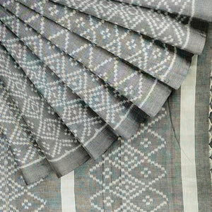 Grey Maniabandha Jhoti Theme Cotton Saree