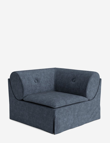 Indigo Performance Striated Velvet