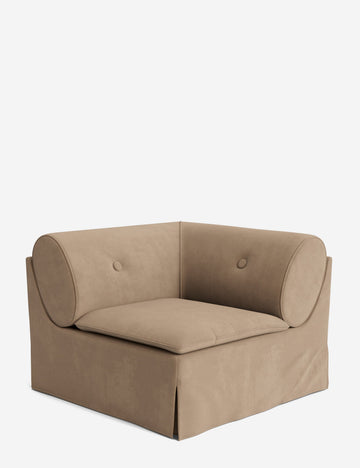 Taupe Faux Mohair