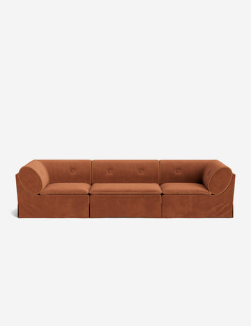 Saffron Faux Mohair/Apricot Mini Corduroy