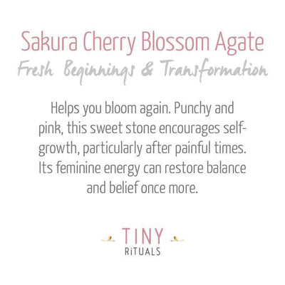 Sakura Cherry Blossom Agate Energy Bracelet