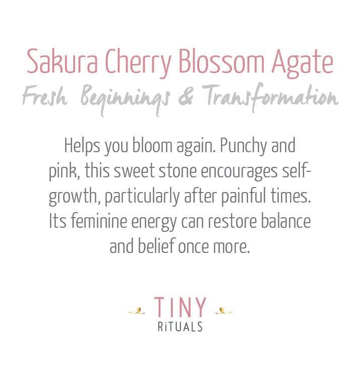 Sakura Cherry Blossom Agate Energy Bracelet