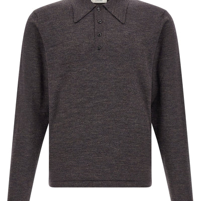 Lemaire Mouliné Wool Polo Shirt