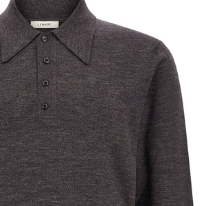 Lemaire Mouliné Wool Polo Shirt